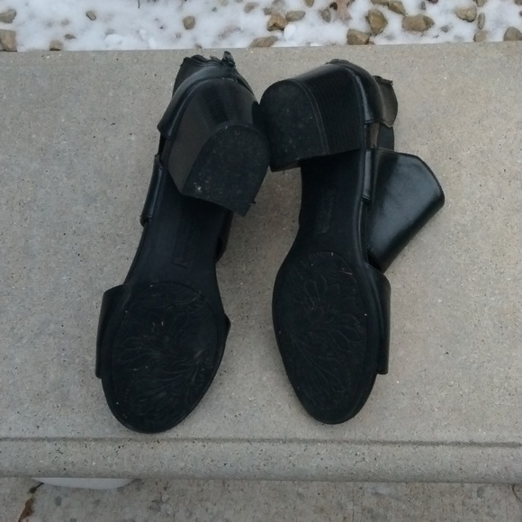 Sonoma BLACK VITALIZE ORTHOLITE CUT OUT BLOCK HEEL OPEN TOE SANDALS 7.5 - Picture 7 of 12